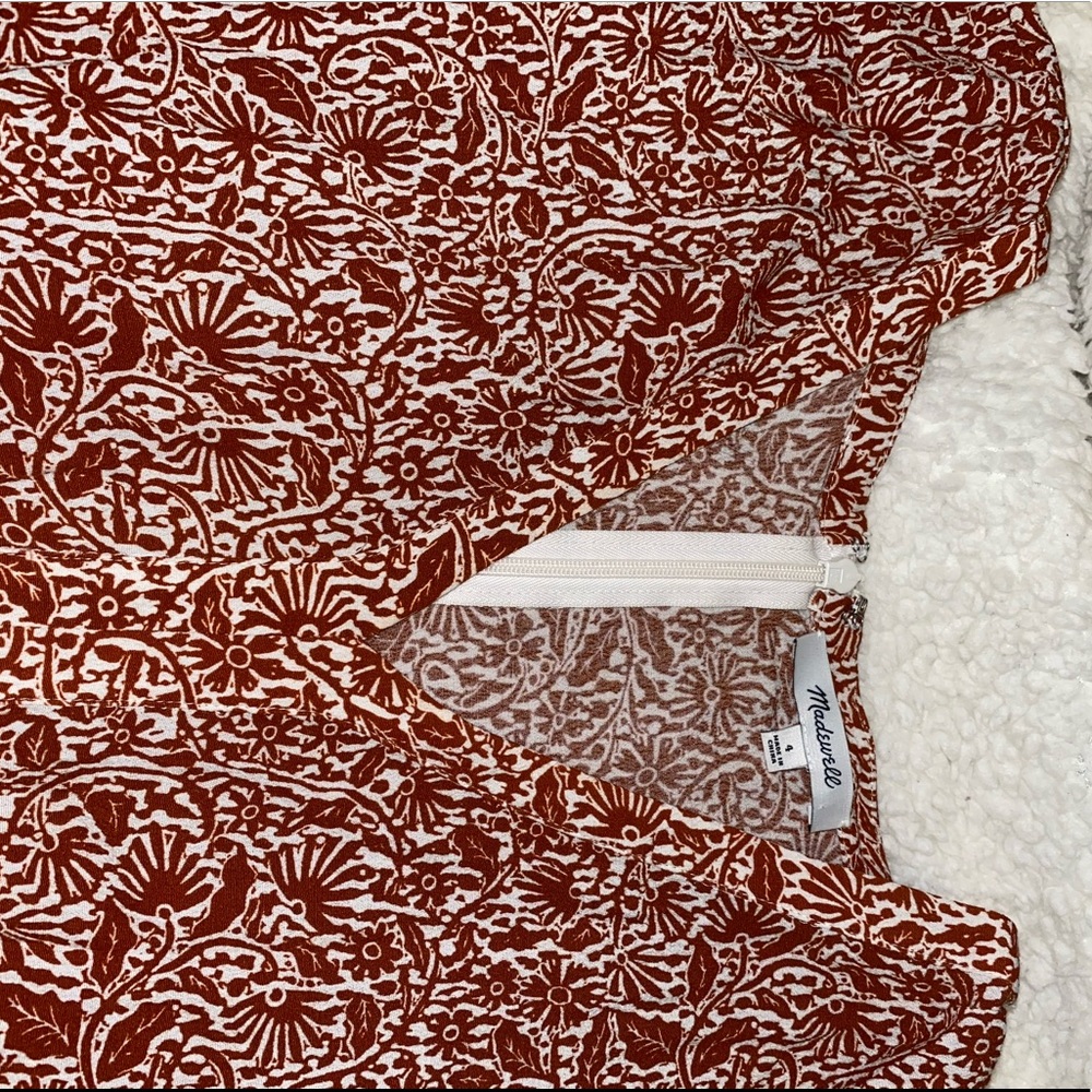 Burnt orange and white made well long dress!